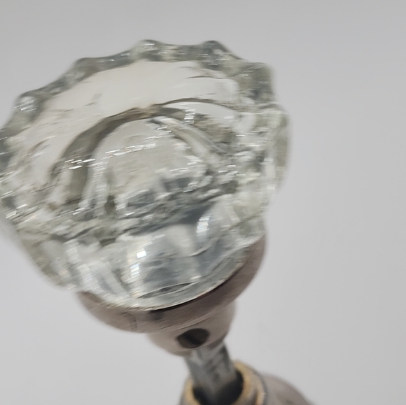 Vintage 12 Point Clear Crystal Glass Door Handle Knob Set. Pre-owned. - Picture 7 of 7